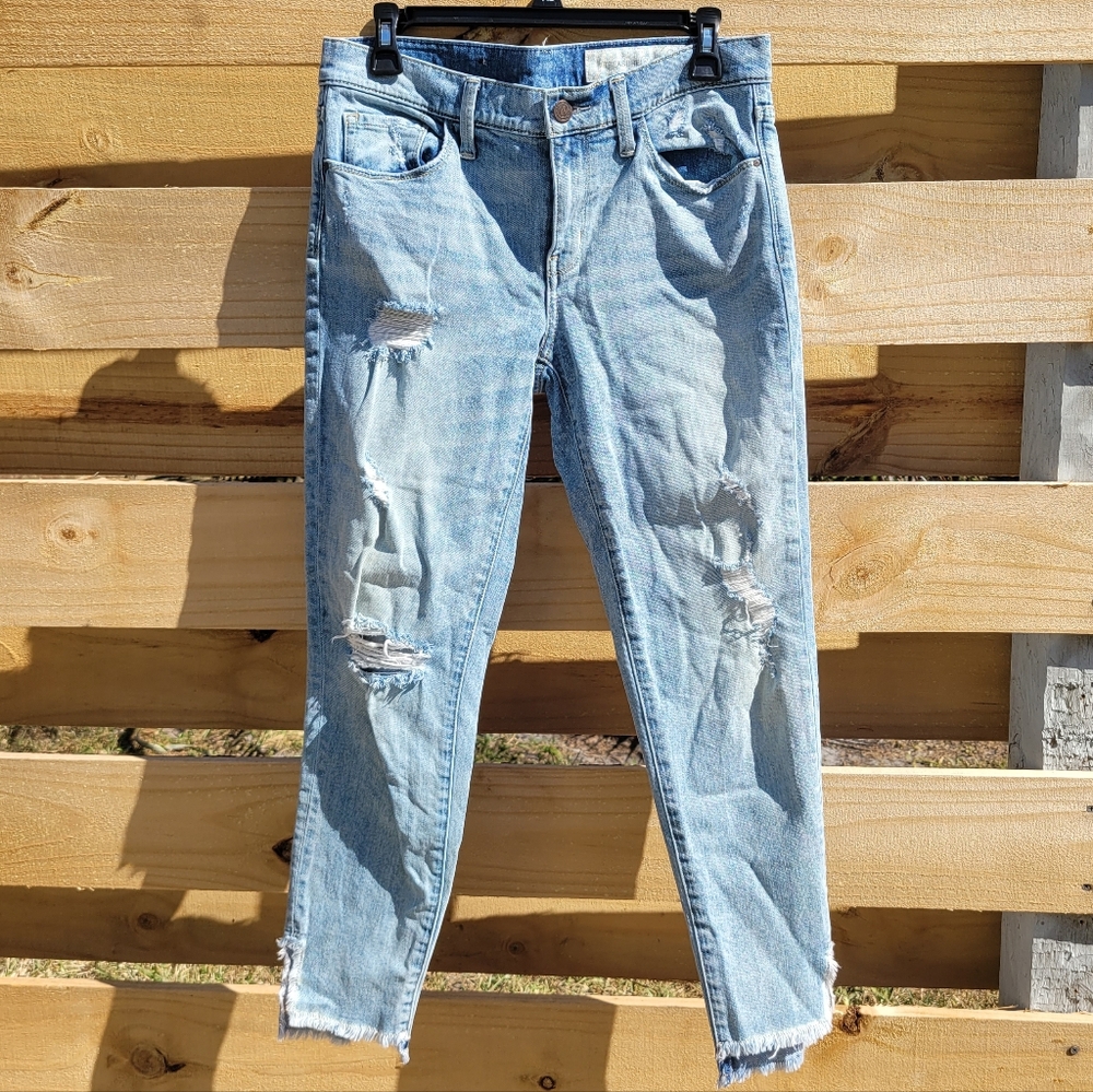 Treasure & Bond mid rise & skinny boyfriend crinkle Size 28